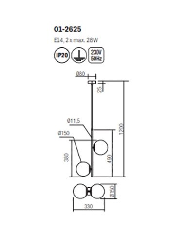 LAMPADARIO A SOSPENSIONE STILE MODERNO NIVA 2