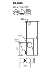 LAMPADARIO A SOSPENSIONE STILE MODERNO NIVA 2