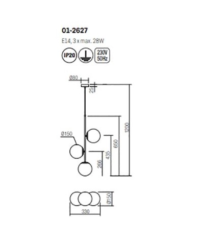 LAMPADARIO A SOSPENSIONE STILE MODERNO NIVA 3