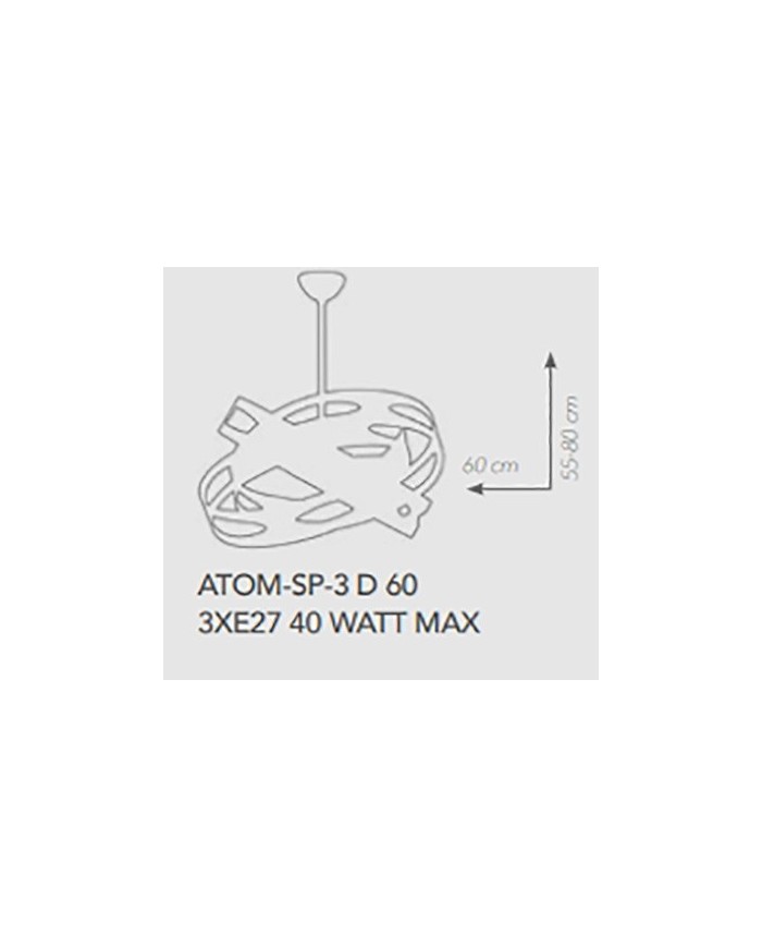 LAMPADARIO STILE MODERNO CONTEMPORANEO ATOM D60