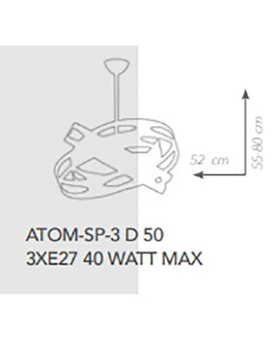 LAMPADARIO STILE MODERNO CONTEMPORANEO ATOM D50
