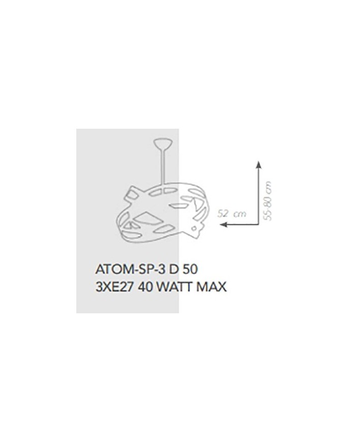 LAMPADARIO STILE MODERNO CONTEMPORANEO ATOM D50