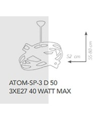 LAMPADARIO STILE MODERNO CONTEMPORANEO ATOM D50