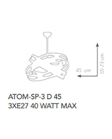 LAMPADARIO STILE MODERNO CONTEMPORANEO ATOM D40