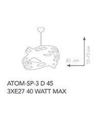 LAMPADARIO STILE MODERNO CONTEMPORANEO ATOM D40