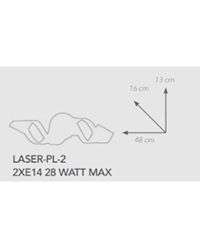 PLAFONIERA STILE MODERNO CONTEMPORANEO LASER PL2