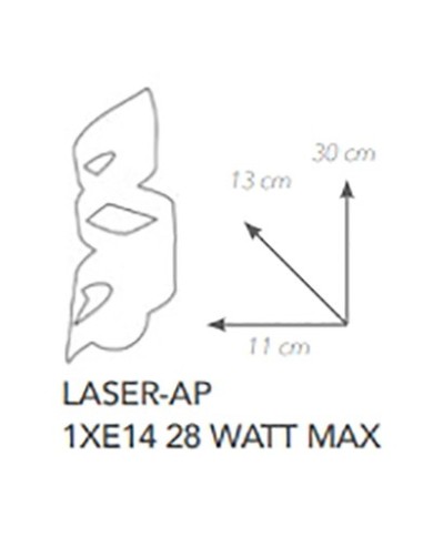 APPLIQUE STILE MODERNO CONTEMPORANEO LASER AP1
