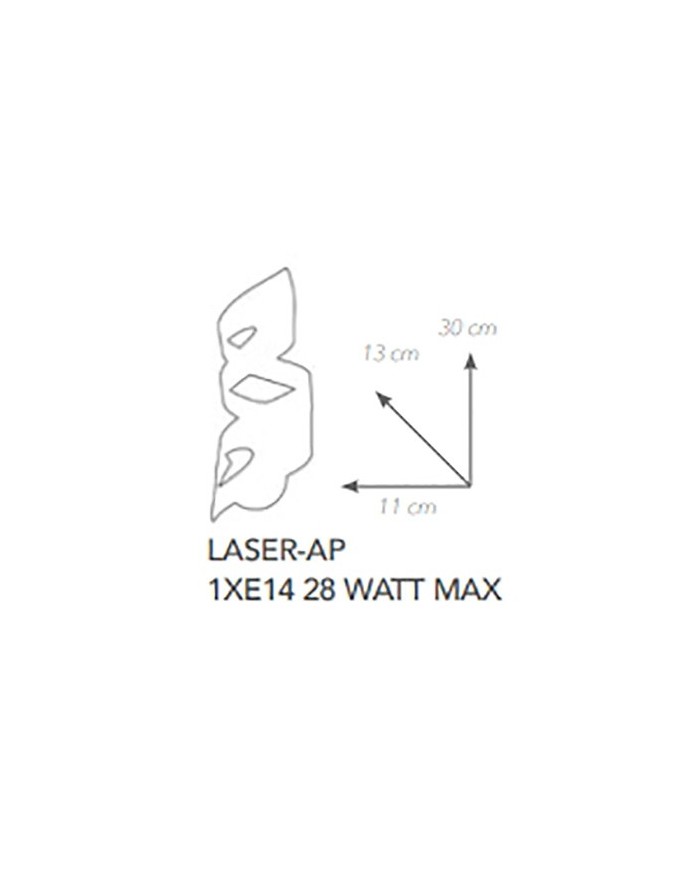 APPLIQUE STILE MODERNO CONTEMPORANEO LASER AP1