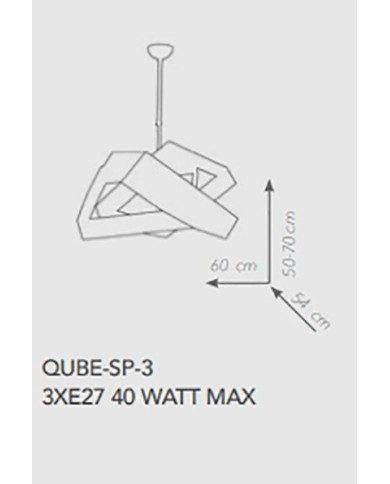 LAMPADARIO STILE MODERNO CONTEMPORANEO CUBE SP3