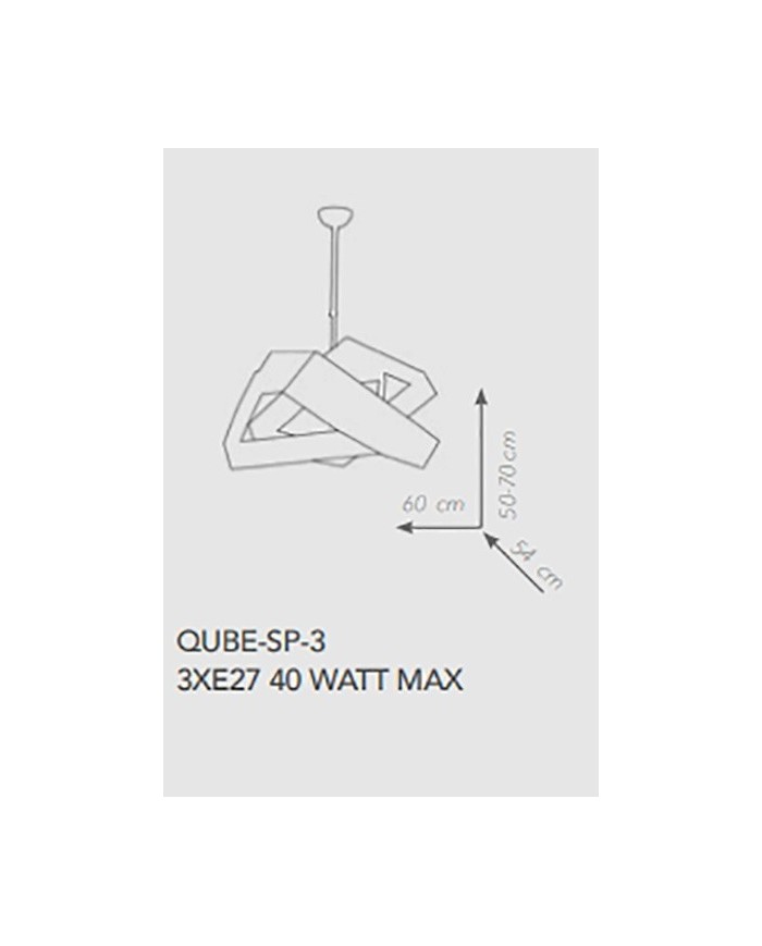 LAMPADARIO STILE MODERNO CONTEMPORANEO CUBE SP3