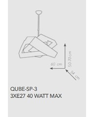 LAMPADARIO STILE MODERNO CONTEMPORANEO CUBE SP3