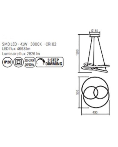 LAMPADARIO A SOSPENSIONE STILE MODERNO SINTRA