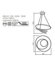 LAMPADARIO A SOSPENSIONE STILE MODERNO SINTRA