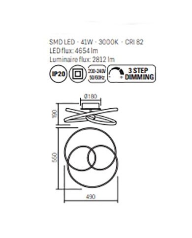 PLAFONIERA STILE MODERNO SINTRA