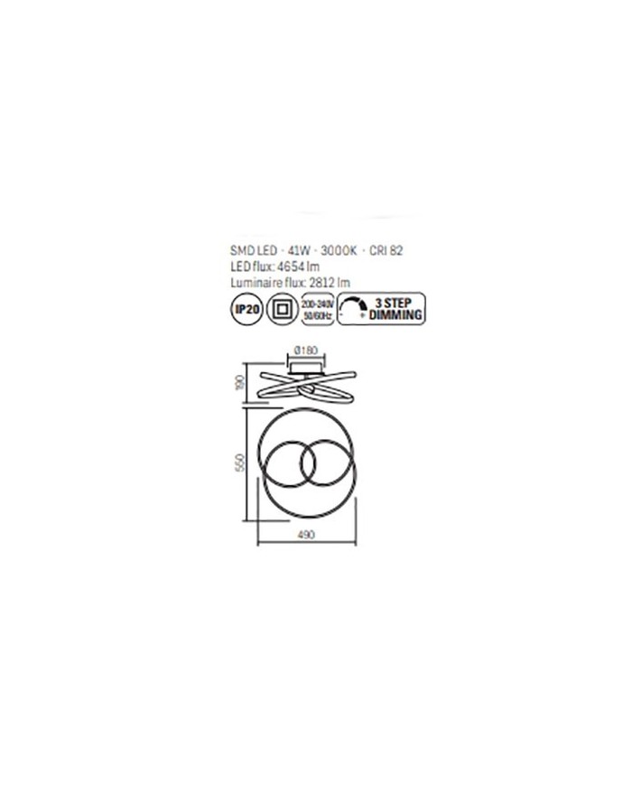 PLAFONIERA STILE MODERNO SINTRA