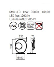LUMETTO STILE MODERNO SINTRA LP