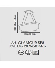 LAMPADARIO A SOSPENSIONE STILE CONTEMPORANEO  SP8