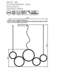 LAMPADARIO A SOSPENSIONE STILE MODERNO ATHENA
