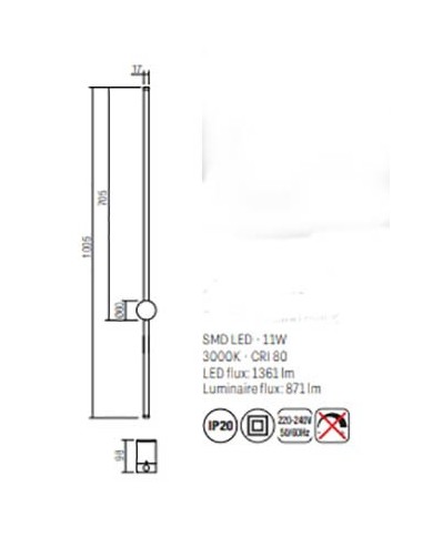 APPLIQUE STILE MODERNO TABOO G