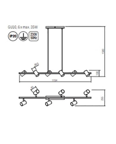 SOSPENSIONE STILE MODERNA CONTEMPORANEA CRIUS