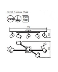 PLAFONIERA STILE MODERNO CRIUS 5