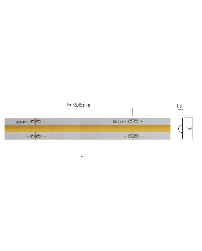 STRISCIA LED FLESSIBILE A 24V 70 WATT LED COB