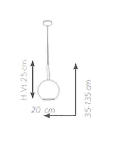 LAMPADARIO A SOSPENSIONE STILE MODERNO CONTEMPORANEO ARIEL SP 1G
