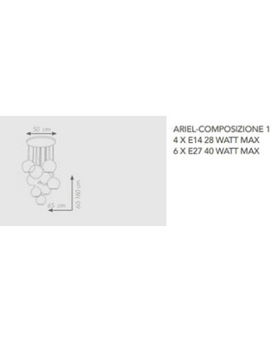 LAMPADARIO A SOSPENSIONE STILE MODERNO CONTEMPORANEO  ARIEL SP10