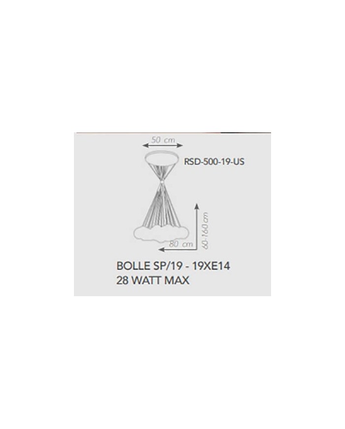 SOSPENSIONE STILE MODERNO BOLLE SP 19
