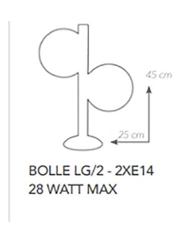 LAMPADA DA TAVOLO STILE MODERNO BOLLE LG