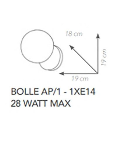 APPLIQUE STILE MODERNO BOLLE AP