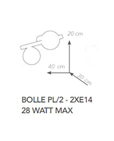 PLAFONIERA STILE MODERNO BOLLE PL2