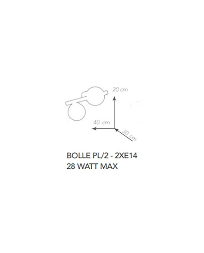 PLAFONIERA STILE MODERNO BOLLE PL2