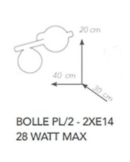 PLAFONIERA STILE MODERNO BOLLE PL2