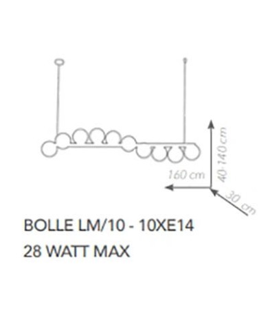 LAMPADARIO A SOSPENSIONE STILE MODERNO BOLLE SP 10