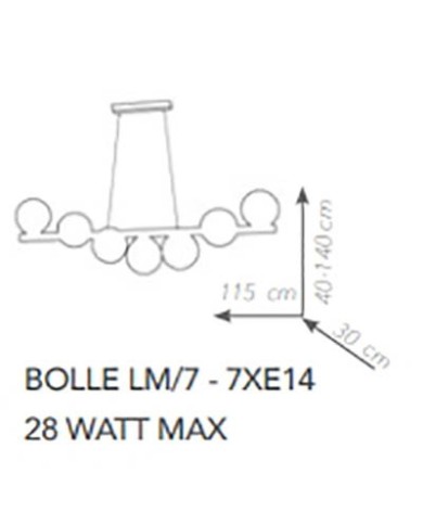 LAMPADARIO A SOSPENSIONE STILE MODERNO BOLLE SP 7