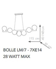 LAMPADARIO A SOSPENSIONE STILE MODERNO BOLLE SP 7