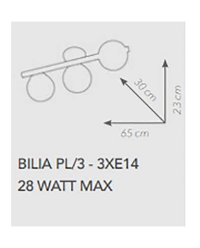 PLAFONIERA STILE MODERNO BILIA PL3