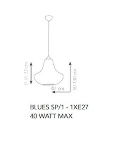 SOSPENSIONE STILE MODERNO CONTEMPORANEO BLUES SP1