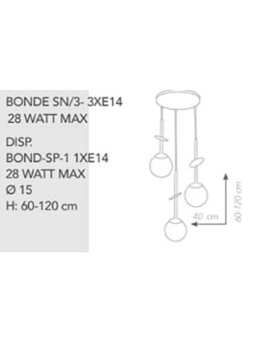 SOSPENSIONE STILE MODERNO BOND SN3