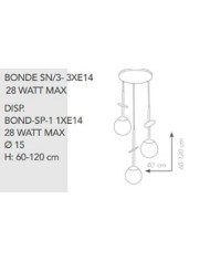 SOSPENSIONE STILE MODERNO BOND SN3