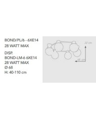 PLAFONIERA STILE MODERNO BOND PL6