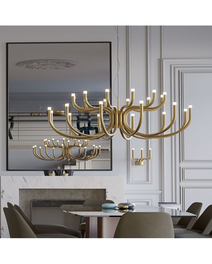 LAMPADARIO A SOSPENSIONE MODERNO LUXOR 24 LUCI