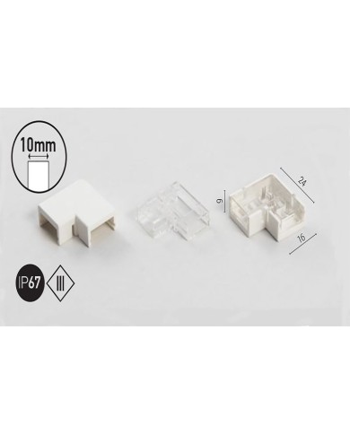 CONNETTORI ANGOLARI PER STRISCE LED 220V XTAP