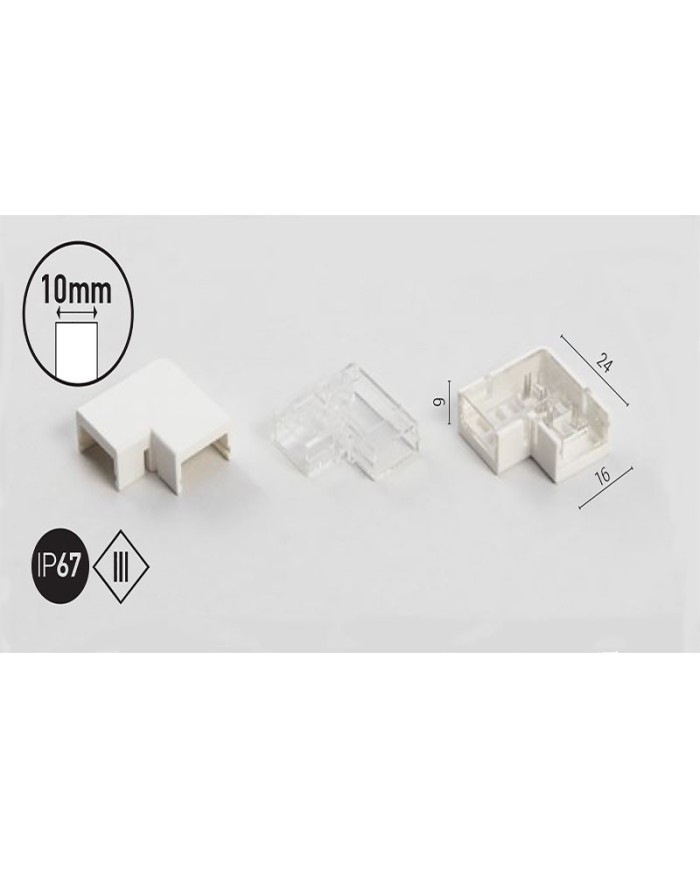 CONNETTORI ANGOLARI PER STRISCE LED 220V XTAP