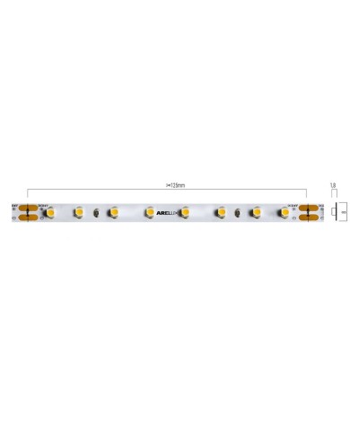 STRISCIA LED FLESSIBILE 24V 6 WATT METRO IP20