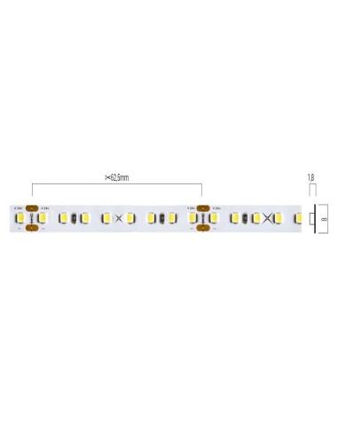 STRISCIA LED FLESSIBILE 24V 12 WATT METRO IP20 LED SMD