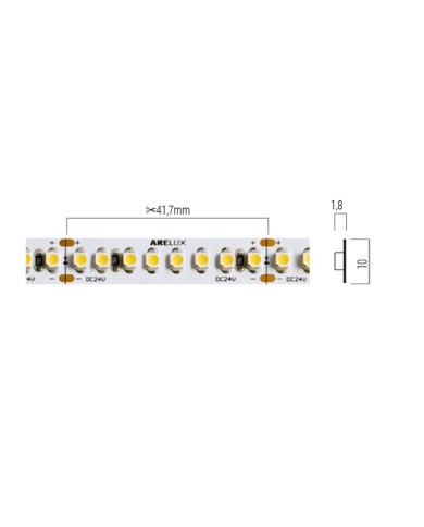 STRISCIA LED FLESSIBILE 24V 18WATT METRO IP20 LED SMD