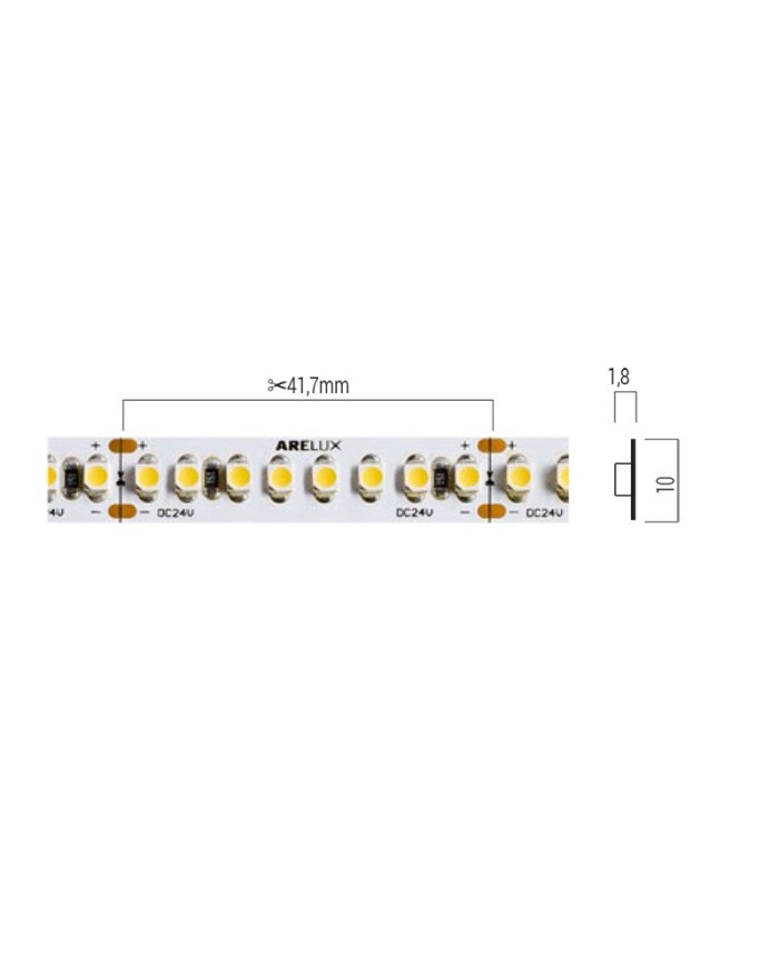 STRISCIA LED FLESSIBILE 24V 18WATT METRO IP20 LED SMD