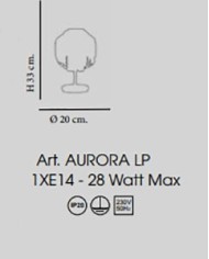 LUMETTO STILE CONTEMPORANEO AURORA LP